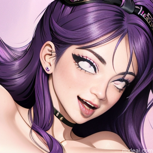 18 Purple Hair Detailed Nude Ahegao (smile)