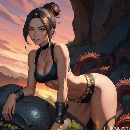 Model Beautiful Small Ass Skinny Perfect Body Oiled Body 18 Hair Tied Up Glowing, Skull, Armor, Spikes, Teeth, Monster, Dirty, Tentacles, Pus, Pimples, Crack, Truenurgle Detailed Micro Shorts Hell Vampire Black Hair Busty