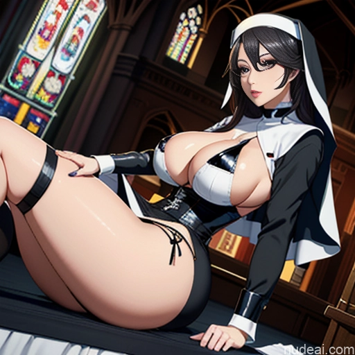 Woman Nun Church Human SexToy Huge Boobs Big Hips Big Ass Pokies Mmitsuri Crisp Anime
