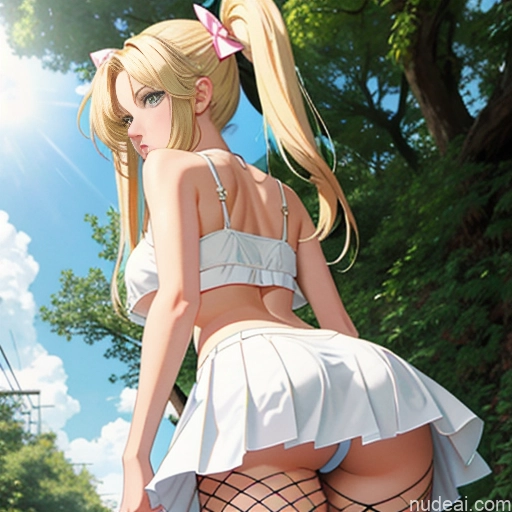 Sorority One Skinny Small Tits Small Ass 18 Blonde Pigtails White Soft Anime 90s Bows Long Skirt Fishnet Pantyhose Pov Panties