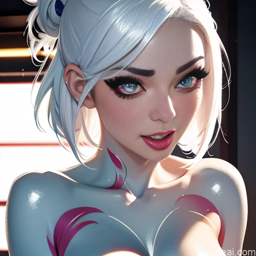 related ai porn images free for Ahegao Orgasm Soft Anime Bodypaint Bright Lighting Japanese Party White Hair Nude Close-up View