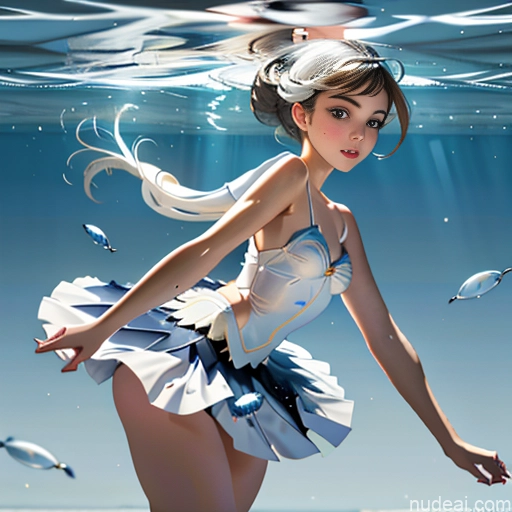 18 מוֹעֲדוֹן נָשִׁים אחד לבן תחתון: 俯身露乳 עדיף בגדי ים בחוף טוטו מתחת למים