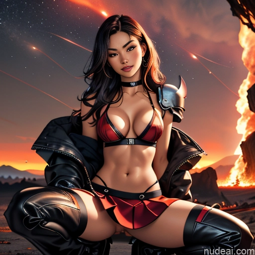 related ai porn images free for Cyborg 18 Sexy Face Close-up View Cumshot Choker Mini Skirt Sci-fi Armor Hell Cleavage No Panties? Spread_legs, Pussy, Split_legs
