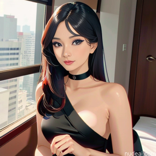 ai nude image of pics of Neon Lights Clothes: Purple Nude Indonesian Doll Likeness