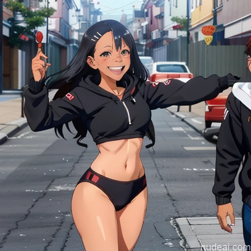 related ai porn images free for Nagatoro Hayase, Hair Ornament, Brown Eyes, Hairclip ,dark Skin, Black Hair Huge Boobs Big Ass Cropped Hoodie Underboob Happy Street Front View Underwear Soft + Warm
