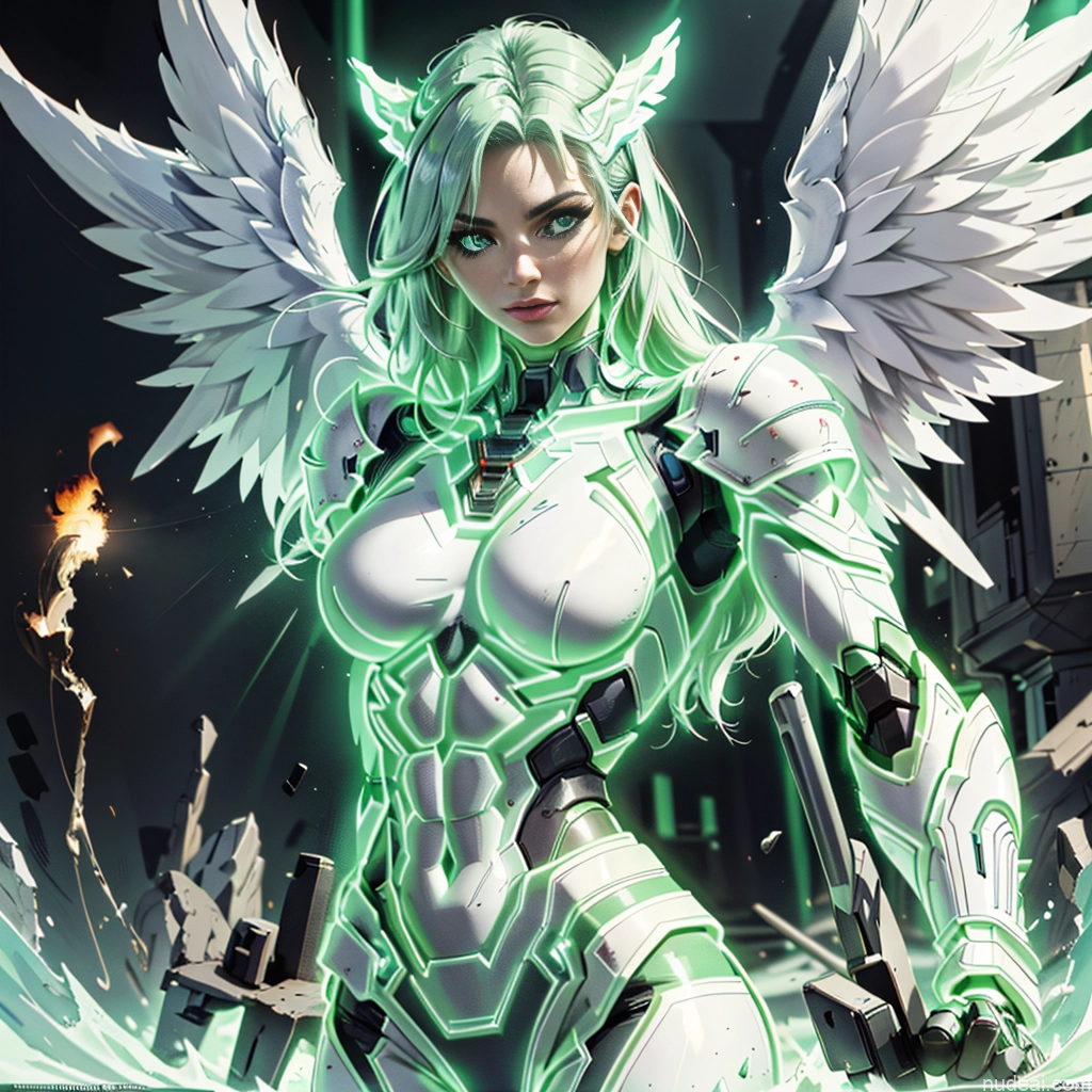 related ai porn images free for Woman Busty Front View Perfect Boobs Ginger Abs Muscular White Hair Green Hair Persian Angel Superhero Neon Lights Clothes: Green SuperMecha: A-Mecha Musume A素体机娘 Has Wings Neon Lights Clothes: Red Battlefield Science Fiction Style Bodybuilder