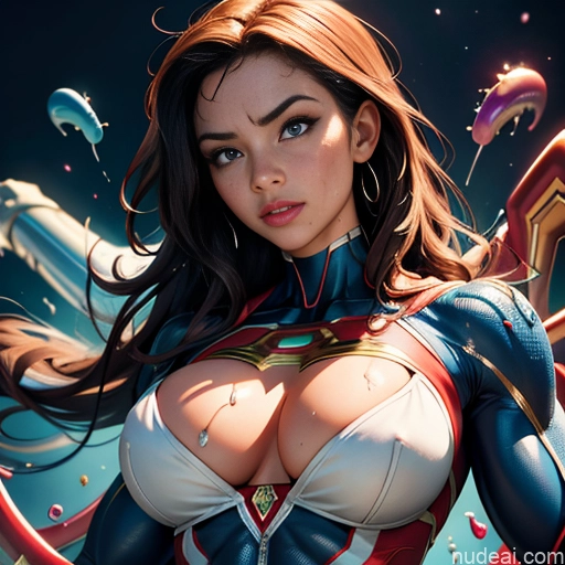 related ai porn images free for Superheroine Superhero Busty Muscular Abs Squirt Cumshot Front View