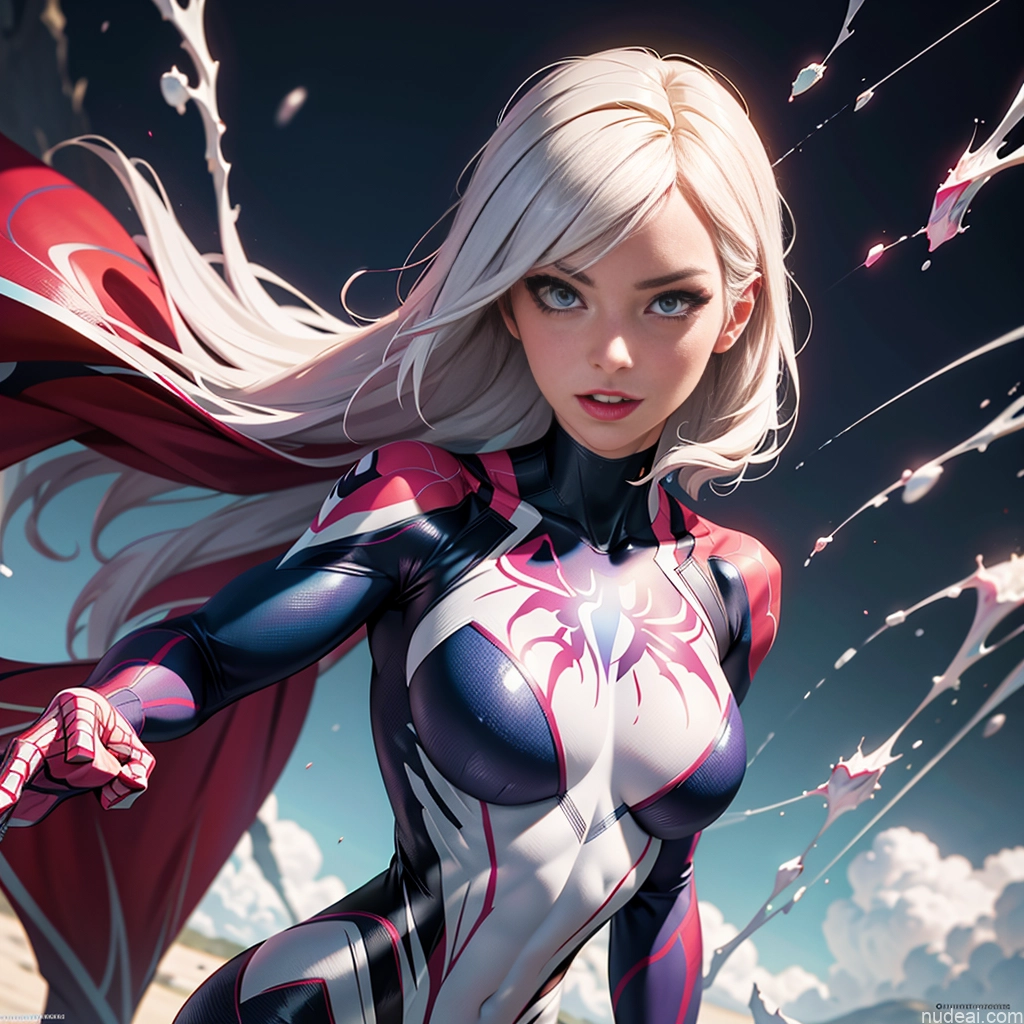 ai nude image of pics of Busty Muscular Abs Spider-Gwen Dynamic View