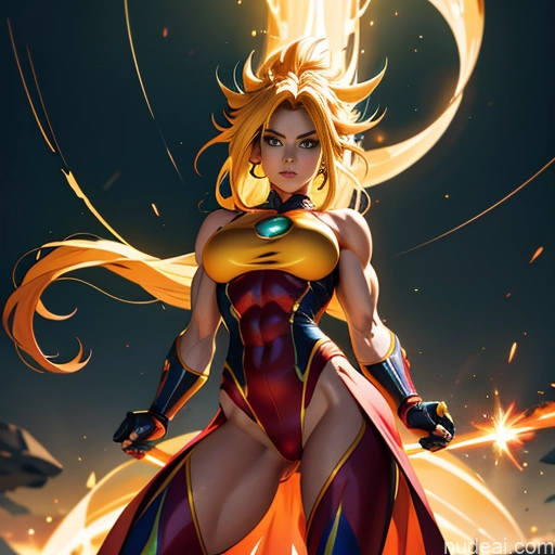 related ai porn images free for Superhero Muscular Busty Abs Powering Up Superheroine Super Saiyan 3 Science Fiction Style Super Saiyan Cosplay