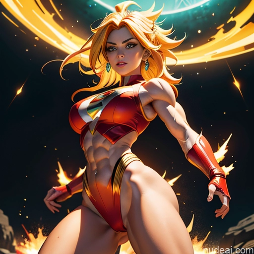 related ai porn images free for Superhero Muscular Busty Abs Powering Up Superheroine Super Saiyan 3 Science Fiction Style Super Saiyan Cosplay