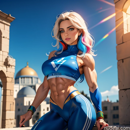 related ai porn images free for Israel Abs Jewish Superhero Bodybuilder Busty Spandex